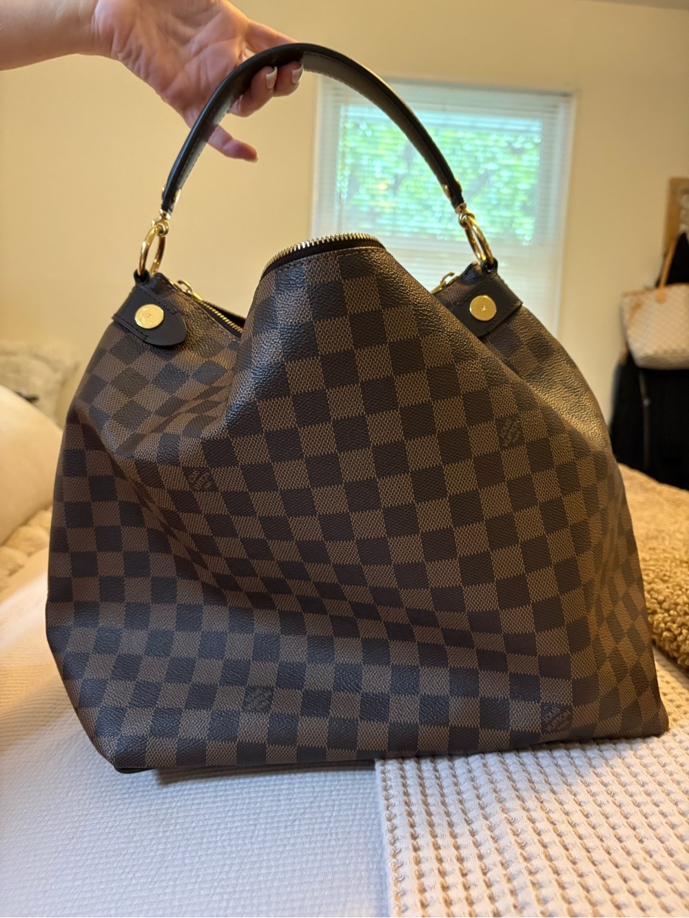 Louis Vuitton Duomo Hobo Damier Ebene handbag in excellent condition